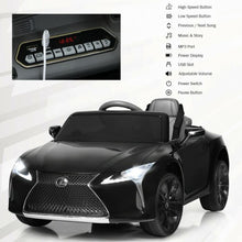 Load image into Gallery viewer, Kids Ride Lexus LC500 Licensed Remote Control Electric Vehicle-Black
