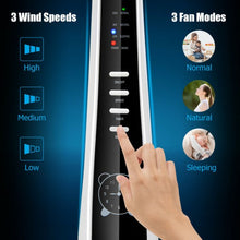 Load image into Gallery viewer, 15" 4 Blades 3-Speed Height Adjustable Remote Control Pedestal Fan

