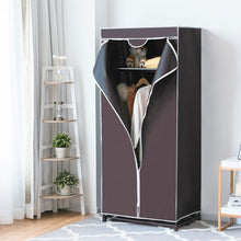 Load image into Gallery viewer, Non-woven Fabric Wardrobe Storage Portable Clothes Closet-Brown
