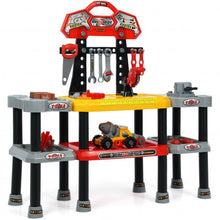 Load image into Gallery viewer, 121 Pcs Kids Pretend Workbench Construction Workshop Tool Play Set
