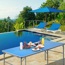 Load image into Gallery viewer, 6�x3� Portable Tennis Ping Pong Folding Table
