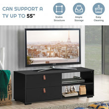 Load image into Gallery viewer, Entertainment Media TV Stand with Drawers-Black
