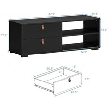 Load image into Gallery viewer, Entertainment Media TV Stand with Drawers-Black

