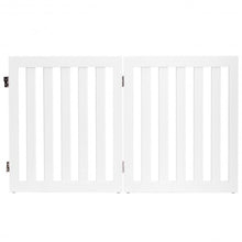 Load image into Gallery viewer, 24'' Folding Standing 3 Panels Wood Pet Fence-White
