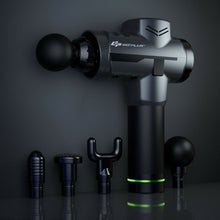 Load image into Gallery viewer, Powerful Rechargeable Deep Muscle Massager with 4 Heads-Black
