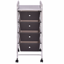 Load image into Gallery viewer, 4 Drawers Metal Rolling Storage Cart
