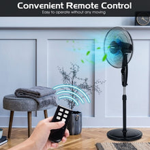 Load image into Gallery viewer, 16 Inches Adjustable Height Fan with Quiet Oscillating Stand for Home and Office
