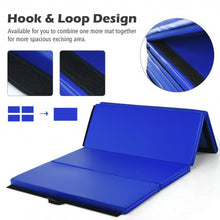 Load image into Gallery viewer, Gymnastics PU Mat  Thick Folding Panel Gym Fitness Exercise-Navy
