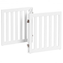 Load image into Gallery viewer, 24'' Folding Standing 3 Panels Wood Pet Fence-White
