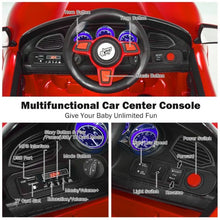 Load image into Gallery viewer, 12V Kids Ride On Car with MP3 &amp; LED Light-Red
