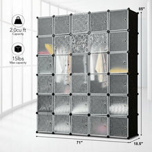 Load image into Gallery viewer, DIY 30 Cube Portable Closet Clothes Wardrobe Cabinet
