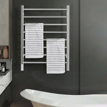 Load image into Gallery viewer, 8-Bar Wall Mounted Towel Warmer Stainless Steel Towel Rack
