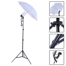 Load image into Gallery viewer, Studio 45W Bulb Lighting Umbrella Photography Stand Kit
