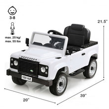 Load image into Gallery viewer, Landrover Defender Licensed Pedal Powered Car-White
