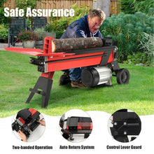 Load image into Gallery viewer, 7-Ton Horizontal Electric Log Splitter with 2000W Motor and Wheels
