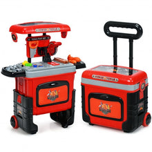 Load image into Gallery viewer, 2 in 1 Travel Suitcase Toy Tool Set with Height Adjustment
