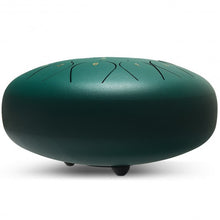 Load image into Gallery viewer, Steel Tongue Handpan Drum 13 Notes 12�-Green

