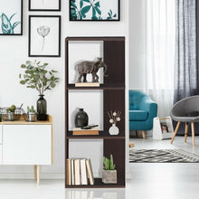Load image into Gallery viewer, 3-tier Freestanding Decorative Storage Wooden Bookcase
