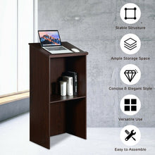 Load image into Gallery viewer, Wooden Floor Standing Podium Speaking Lectern
