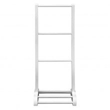 Load image into Gallery viewer, 3-Bar Acacia Wood Freestanding Bathroom Towel Rack  w/Bottom Storage Shelf-White
