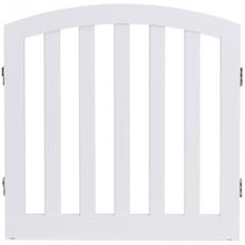 Load image into Gallery viewer, 24" Configurable Folding Free Standing 4 Panel Wood Pet Fence-White
