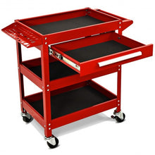 Load image into Gallery viewer, Rolling Tool Cart Mechanic Cabinet Storage ToolBox Organizer with Drawer-Red
