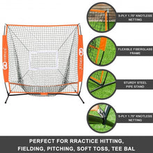 Load image into Gallery viewer, 5' � 5' Practice Hitting Baseball Net
