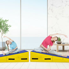 Load image into Gallery viewer, Folding Incline Mat Slope Cheese Gymnastics Gym Exercise Yellow
