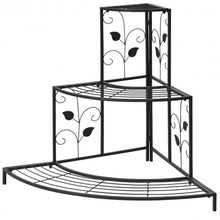 Load image into Gallery viewer, 3 Tier Floral Corner Metal Plant Pot Rack
