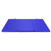 Load image into Gallery viewer, 6' x 4' Tri-Fold Gymnastics Mat Thick Folding Panel-Blue
