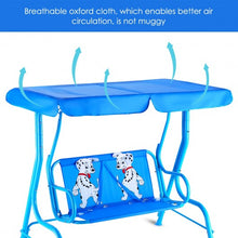 Load image into Gallery viewer, Outdoor Kids Patio Swing Bench with Canopy 2 Seats
