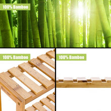 Load image into Gallery viewer, Multifunctional 3 Bamboo Adjustable Utility Storage Stand Rack
