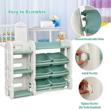 Load image into Gallery viewer, Kids Toy Storage Organizer w/Bins and Multi-Layer Shelf for Bedroom Playroom -GR
