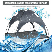 Load image into Gallery viewer, Portable Elevated Outdoor Pet Bed with Removable Canopy Shade-36"
