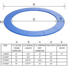 Load image into Gallery viewer, 14FT Safety Round Spring Pad Replacement Cover -Blue
