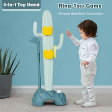 Load image into Gallery viewer, 3-in-1 Cactus Toy Stand Sports Activity Center with Golf and Ring-Toss
