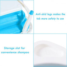 Load image into Gallery viewer, Baby Folding Collapsible Portable Bathtub w/ Block-Blue
