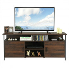 Load image into Gallery viewer, 58" Wood TV Stand Entertainment Media Center Console with Storage Cabinet
