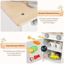Load image into Gallery viewer, Wooden Pretend Play Kitchen Set for Kids with Accessories and Sink
