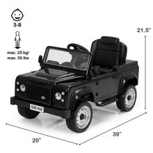 Load image into Gallery viewer, Landrover Defender Licensed Pedal Powered Car-Black
