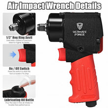 Load image into Gallery viewer, 1/2" Mini Air Impact Wrench Pneumatic Driver with Hammers
