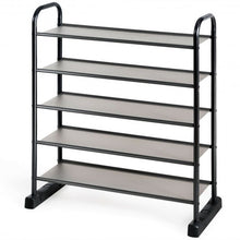 Load image into Gallery viewer, 5-Tier Metal Frame Shoe Rack Space-saving Shoe Organizer

