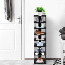 Load image into Gallery viewer, 7-Tier Shoe Rack Practical Free Standing Shelves Storage Shelves -Black
