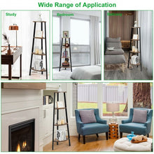 Load image into Gallery viewer, 4-Tier Corner Shelf Metal Storage Rack Bookcase Plant Display Stand
