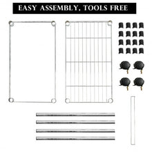 Load image into Gallery viewer, Metal Rolling File Cart for Folder Storage-Silver
