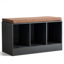 Load image into Gallery viewer, 3-Cube Storage Box Organizer Shoe Bench with Padded Cushion
