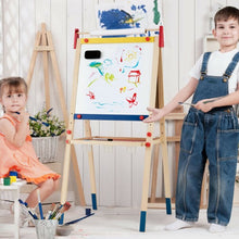Load image into Gallery viewer, All-in-One Wooden Height Adjustable Kid's Art Easel
