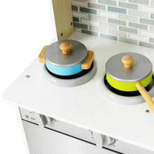 Load image into Gallery viewer, Kids Wooden Pretend Cooking Playset Cookware Kitchen-Beige
