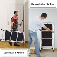 Load image into Gallery viewer, HD 3 Step Ladder Platform Lightweight Folding Stool
