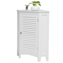 Load image into Gallery viewer, Corner Storage Cabinet Free Standing Bathroom Cabinet with Shutter Door
